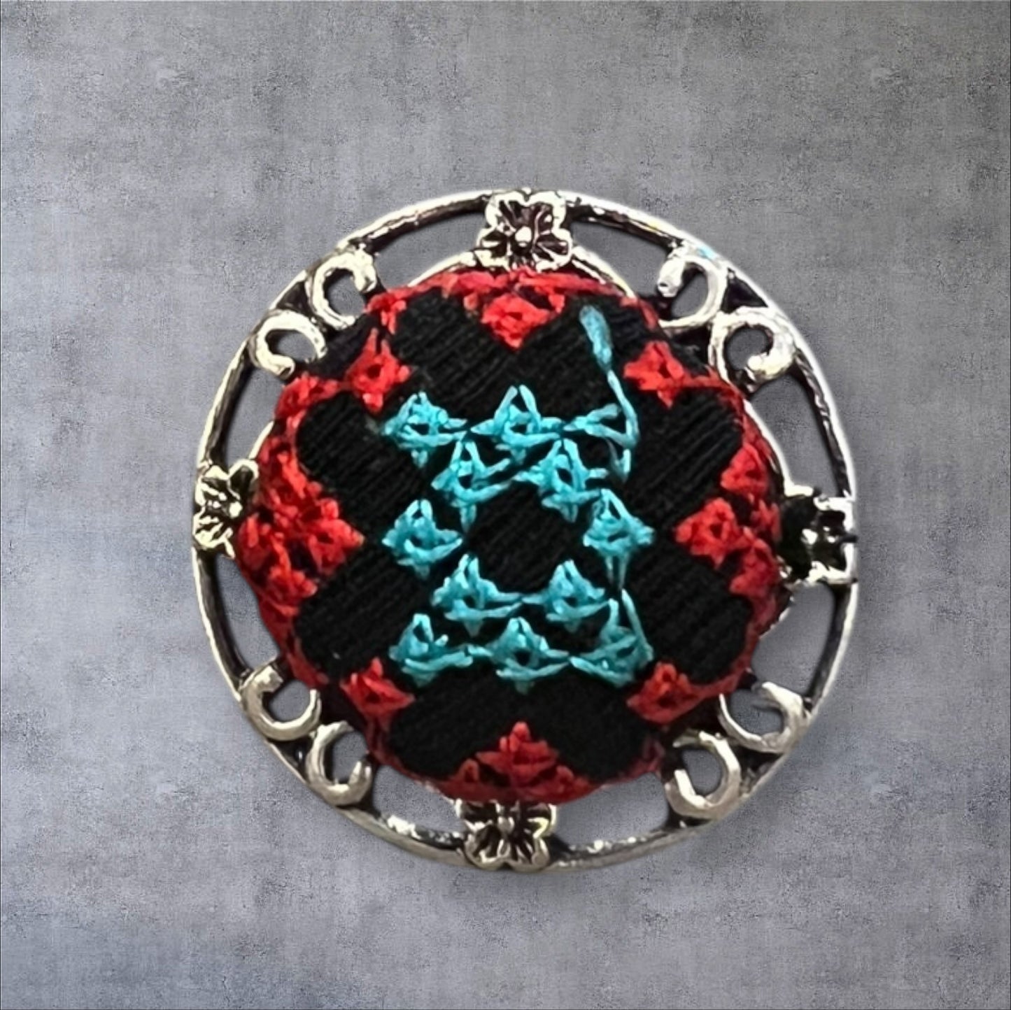 Tatreez stainless steel ring
