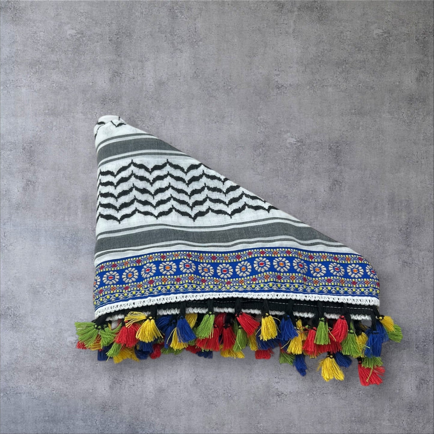 Pompom Tatreez Keffieh