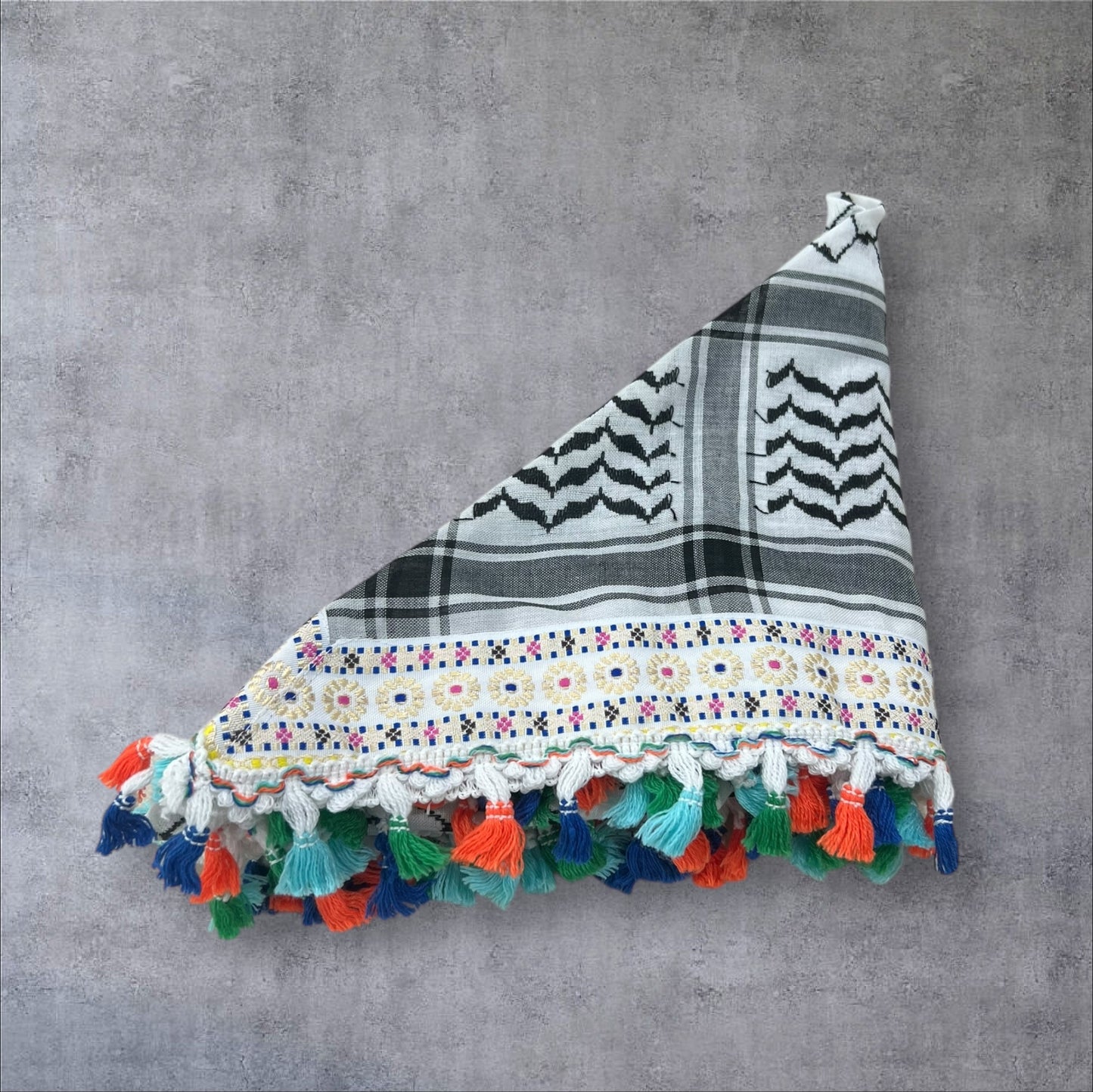 Pompom Tatreez Keffieh