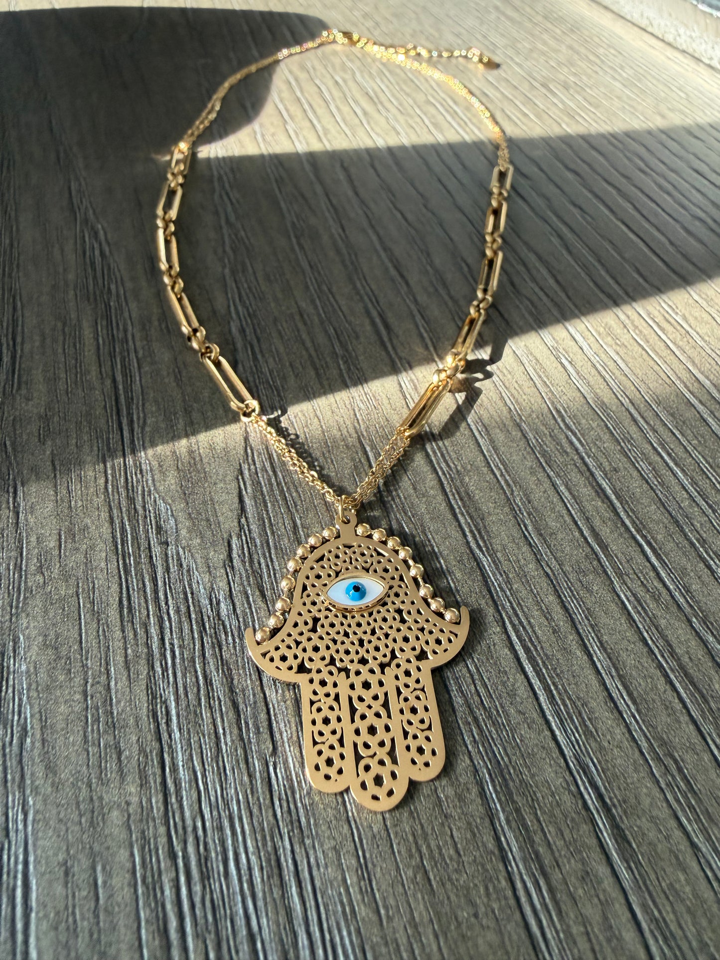 Evil Eye Hamza Necklace