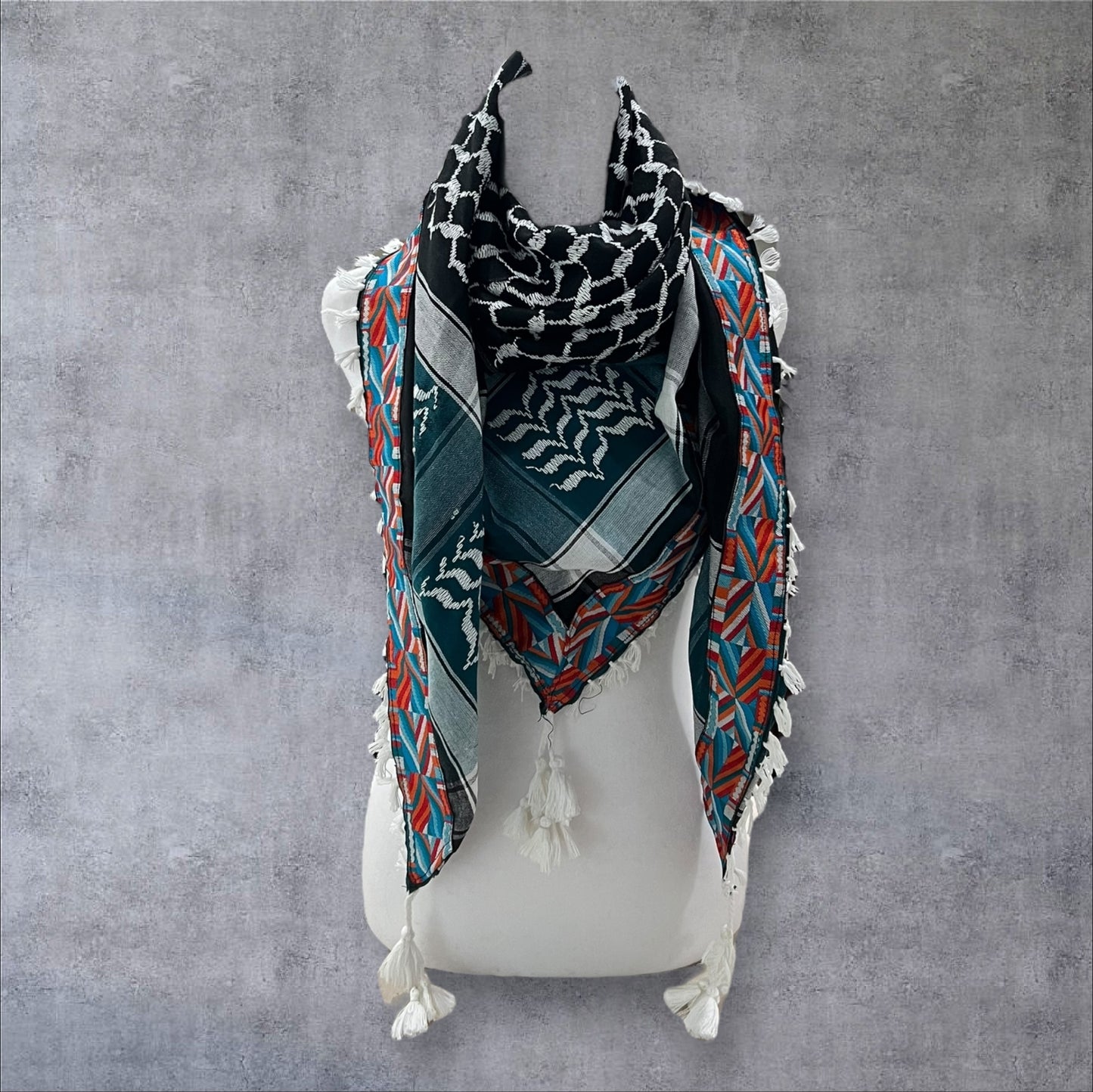 Geometric Tatreez Keffieh