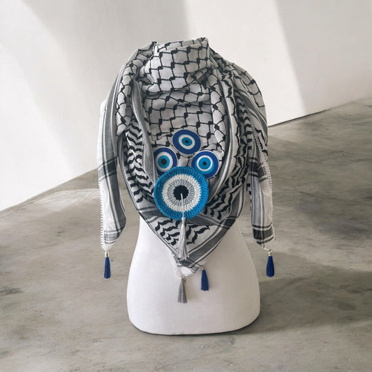 Evil Eye Crochet Keffieh