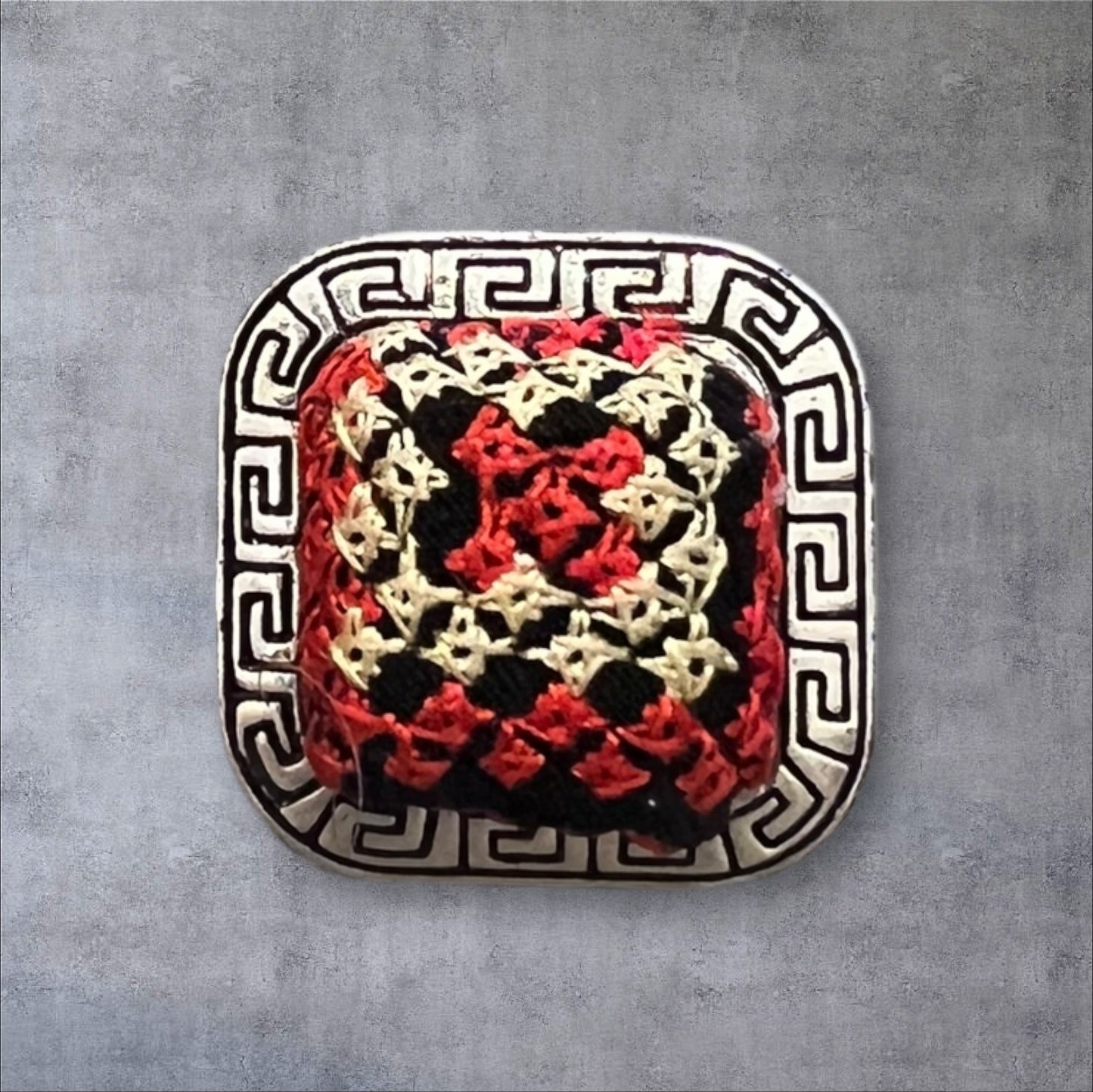 Tatreez stainless steel ring