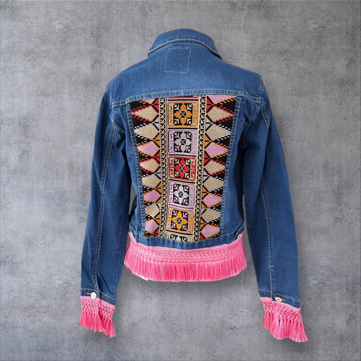 Tatreez Denim Jacket (Size Medium)