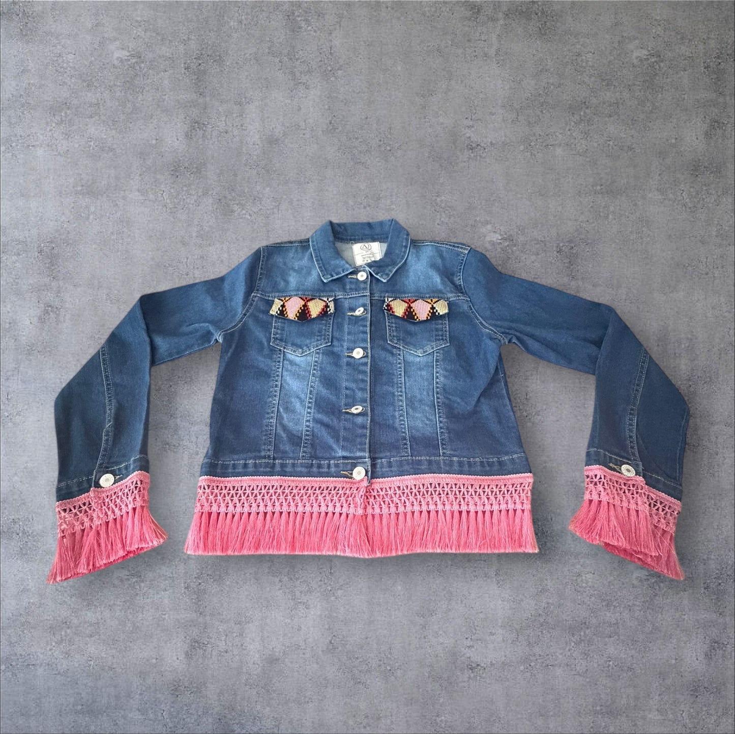 Tatreez Denim Jacket (Size Medium)