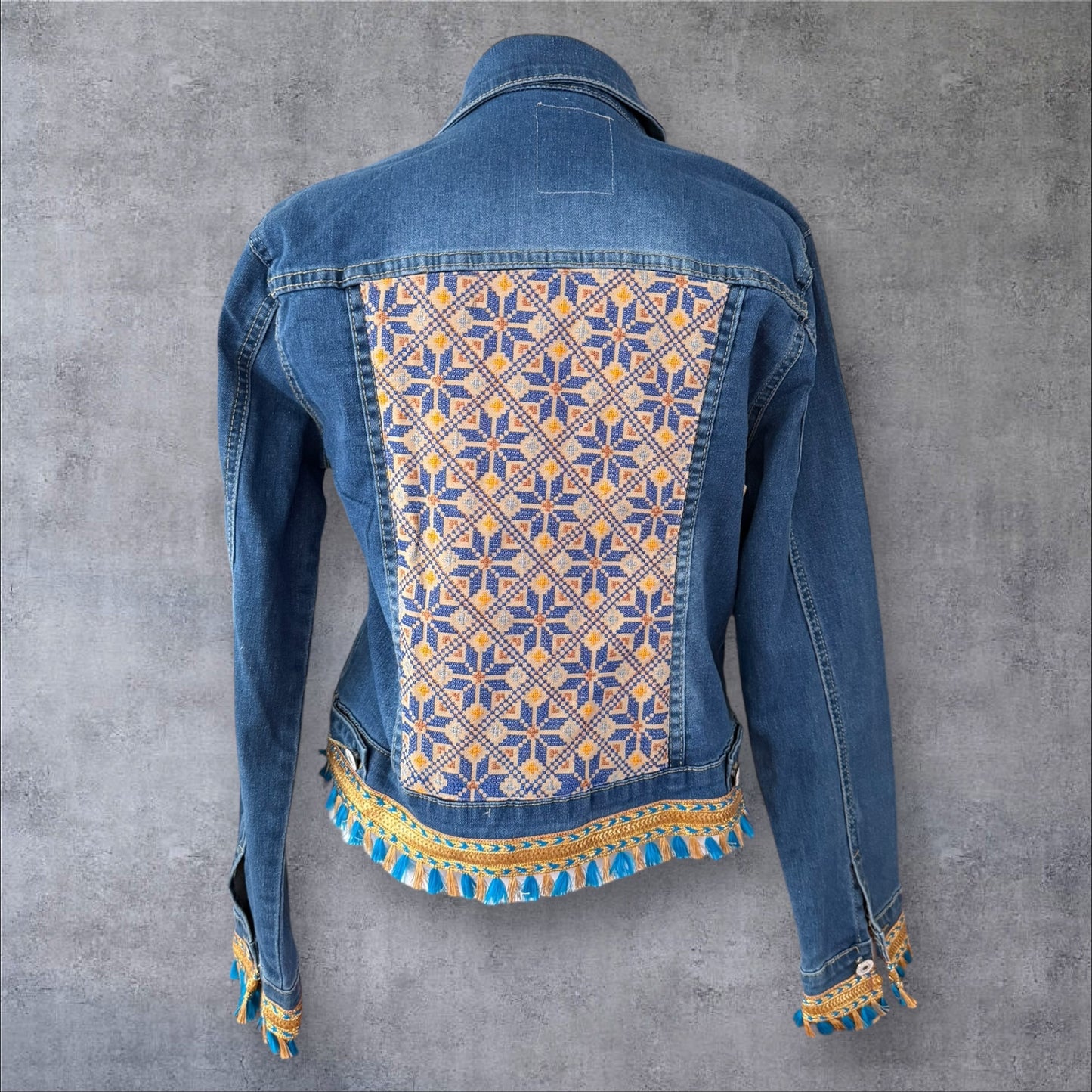 Tatreez Denim Jacket (Size Medium)