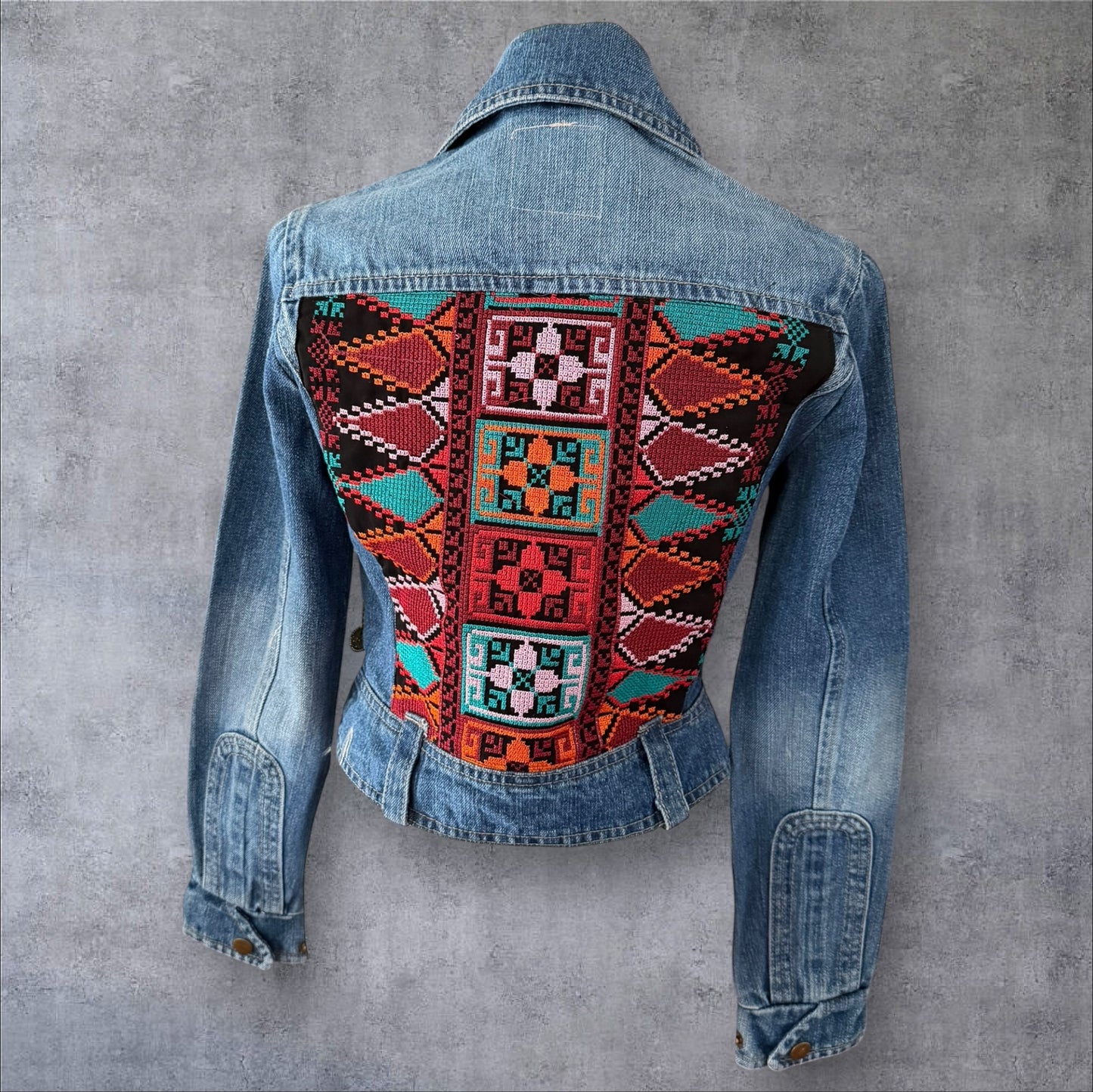 Tatreez Denim Jacket ( Size Small)