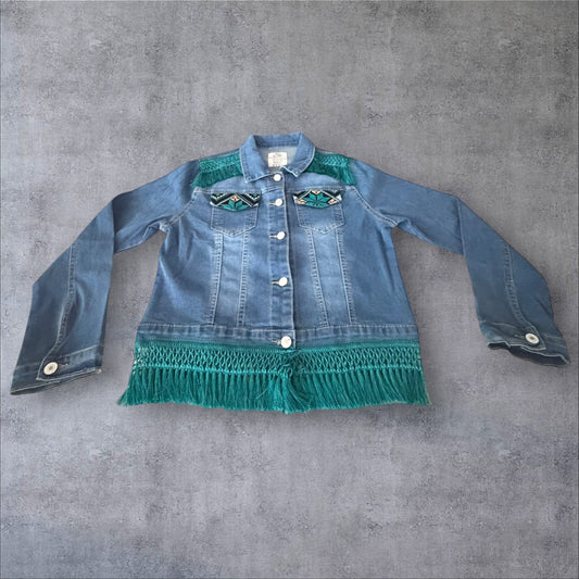Tatreez Denim Jacket (Size Large)