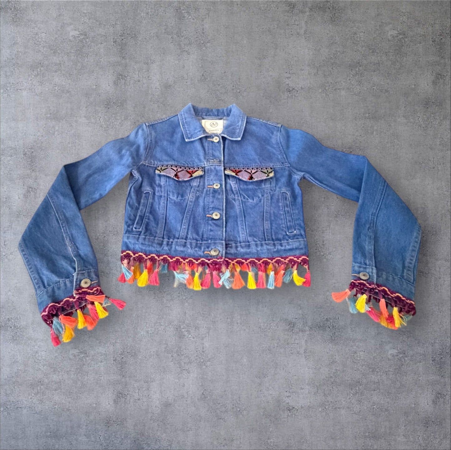 Tatreez Denim Jacket ( Size Small)