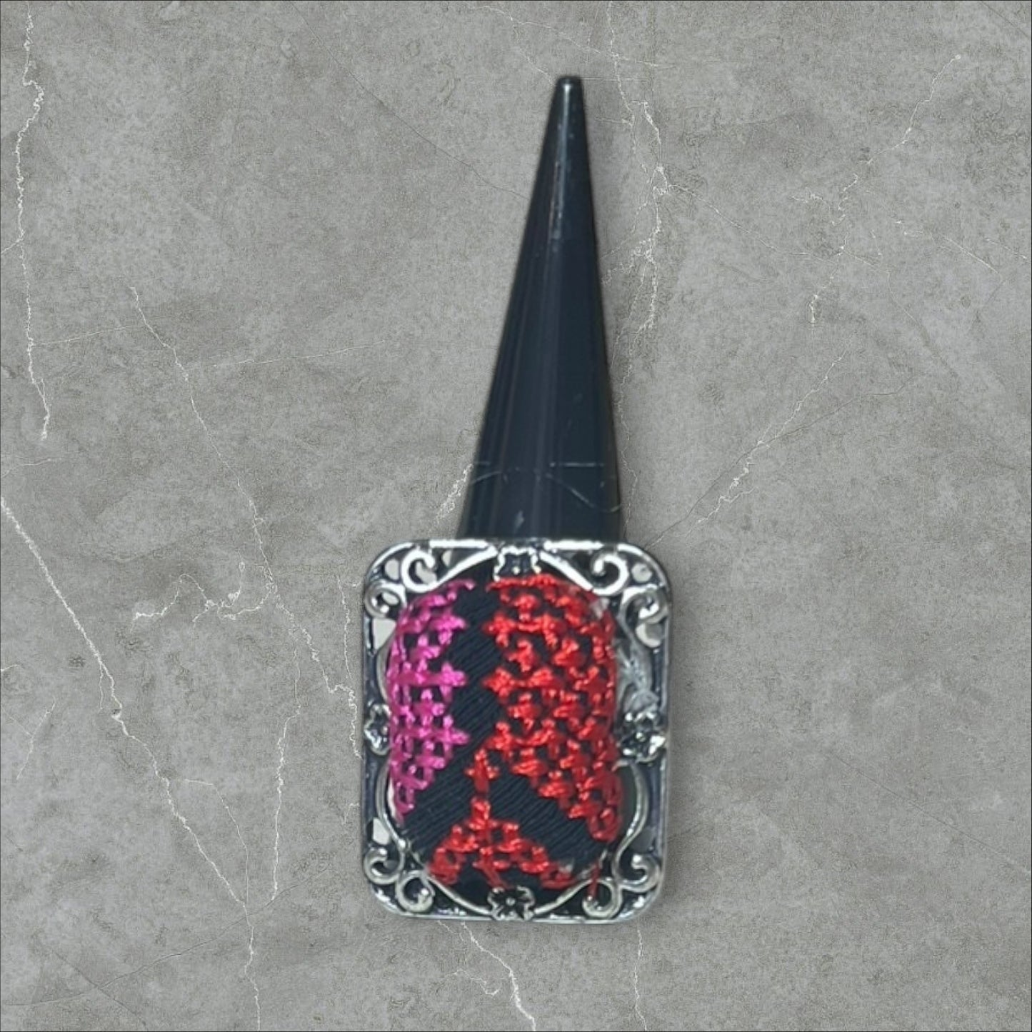 Tatreez stainless steel ring
