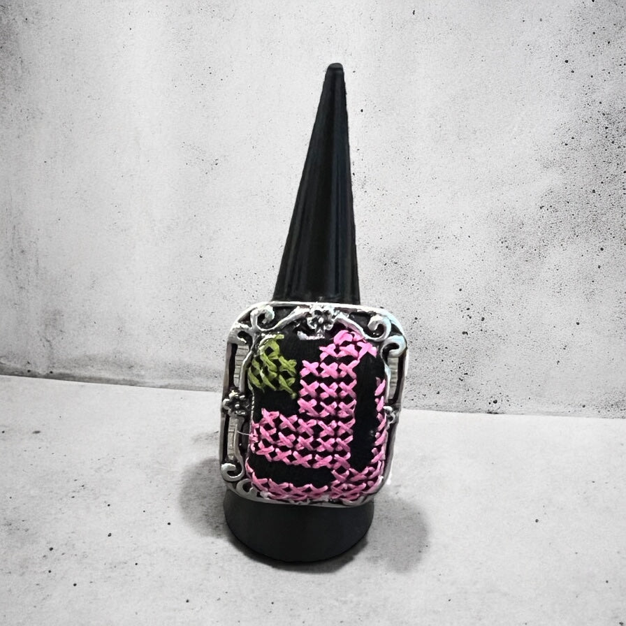 Tatreez stainless steel ring