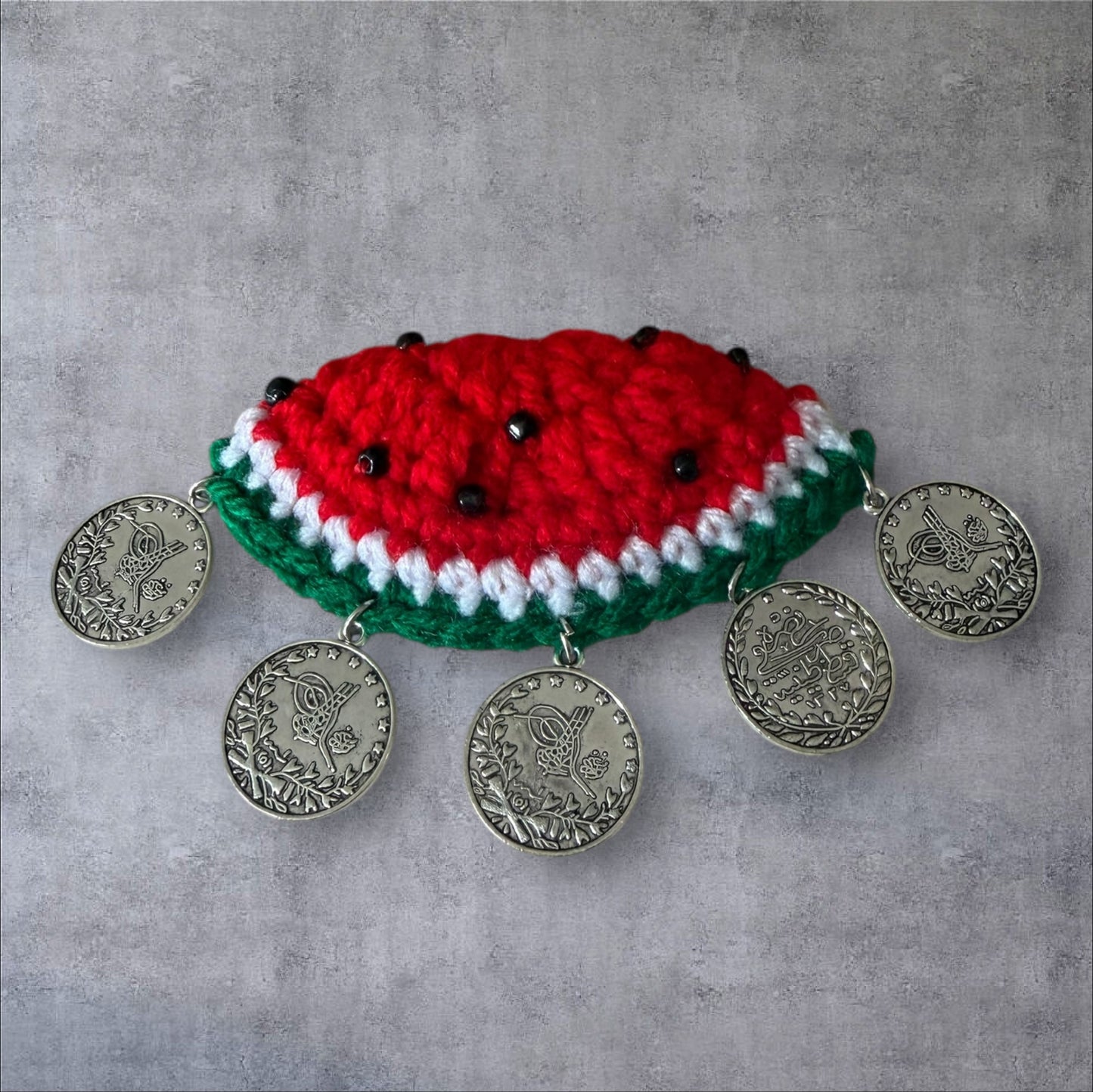 Watermelon Crochet Pin