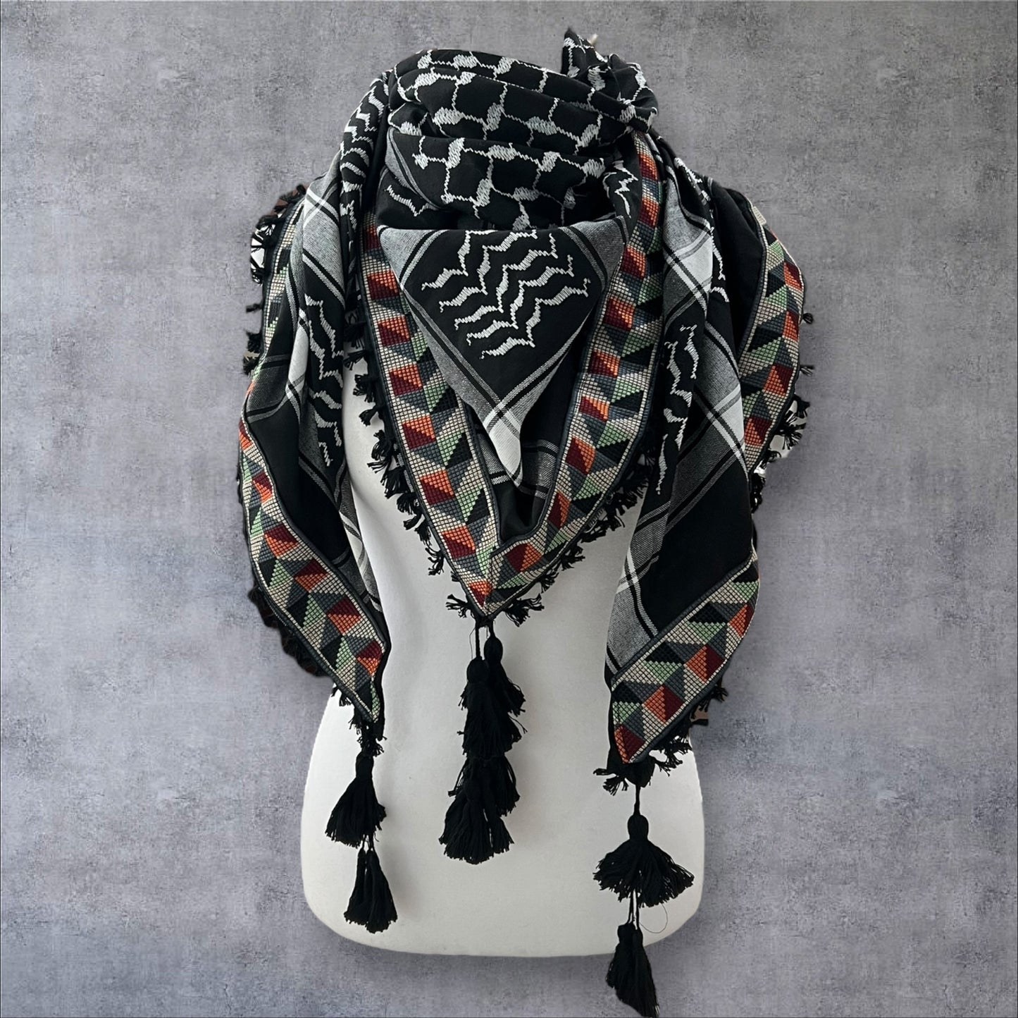 Geometric Tatreez Keffieh