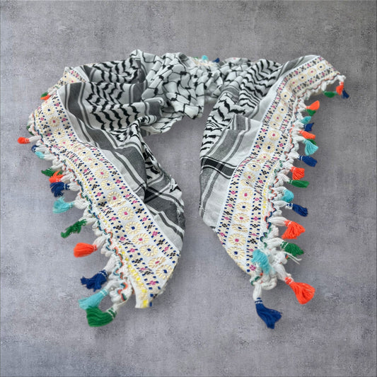 Pompom Tatreez Keffieh