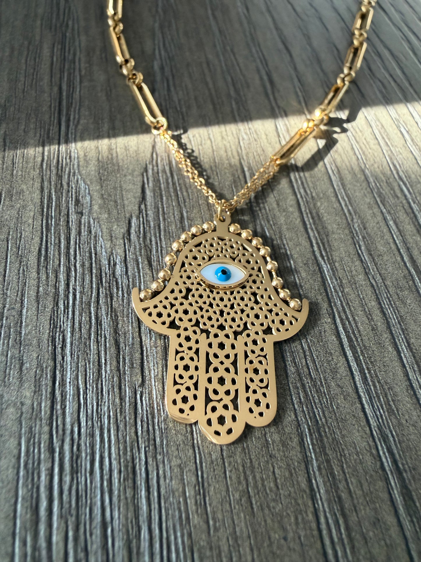 Evil Eye Hamza Necklace