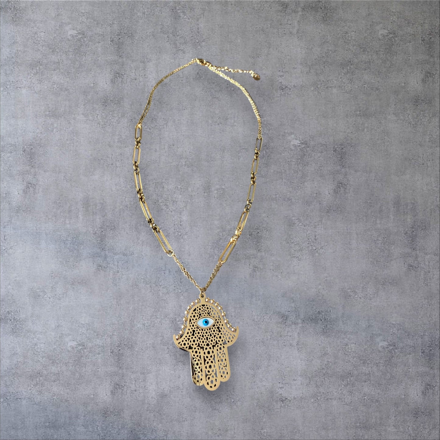 Evil Eye Hamza Necklace
