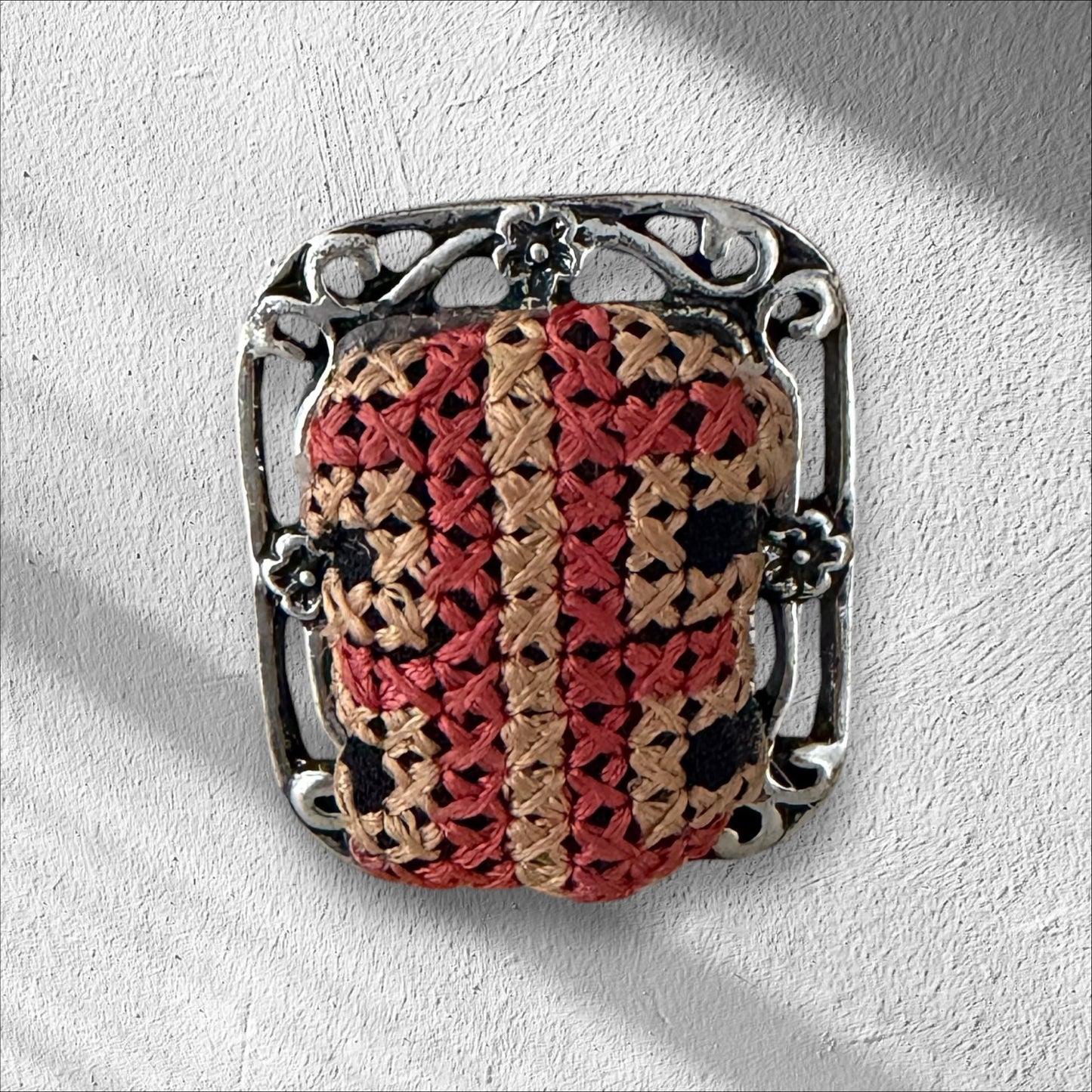 Tatreez stainless steel ring