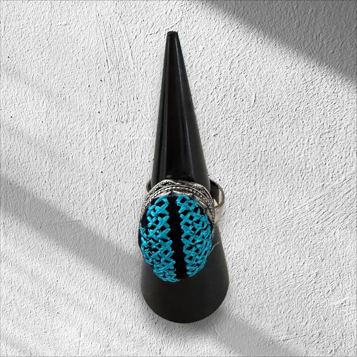 Tatreez stainless steel ring