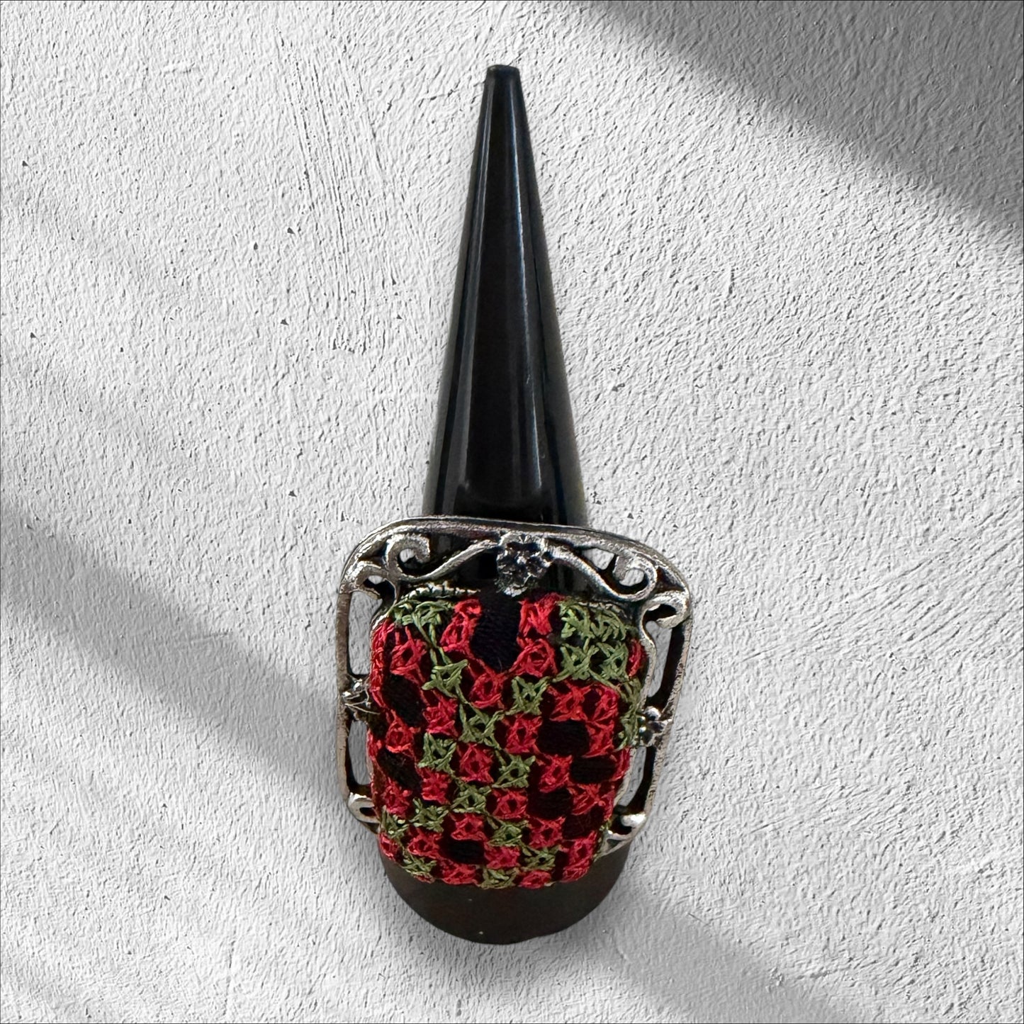 Tatreez stainless steel ring
