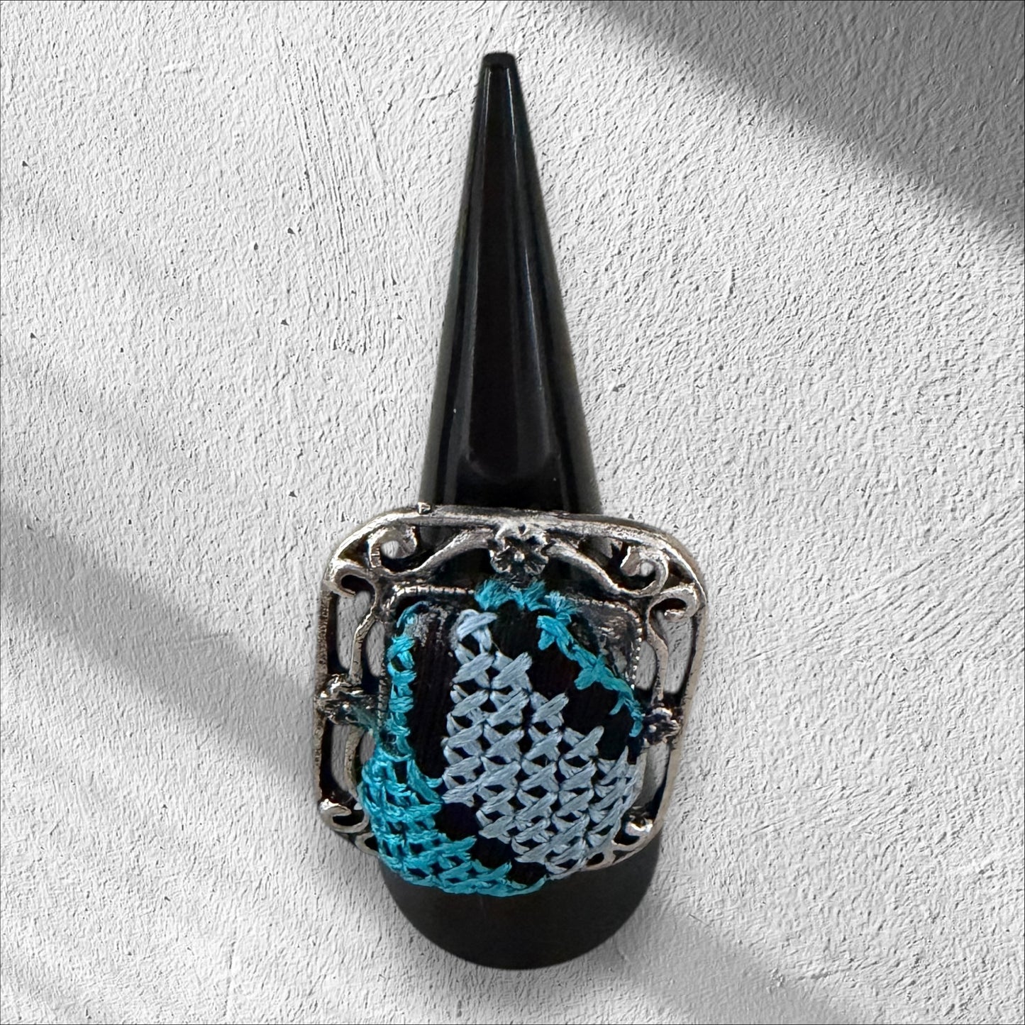 Tatreez stainless steel ring