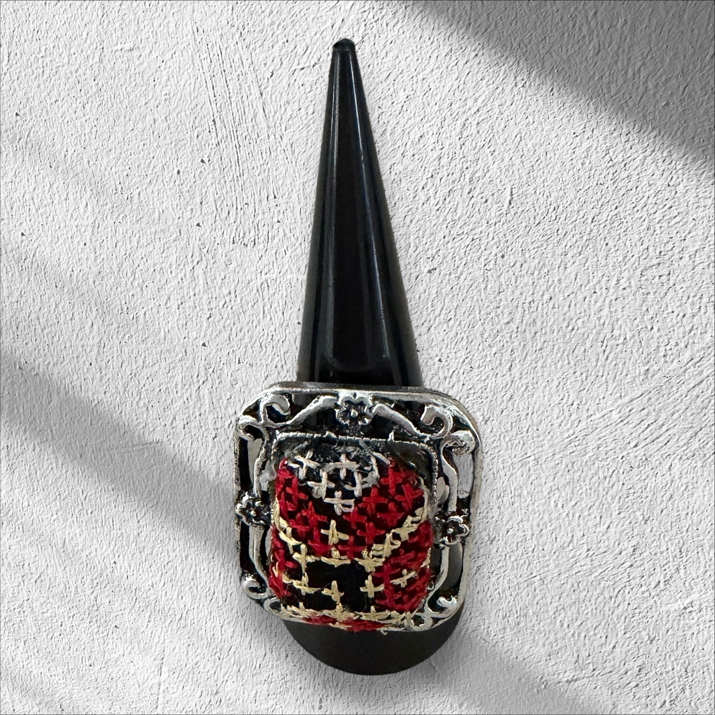 Tatreez stainless steel ring