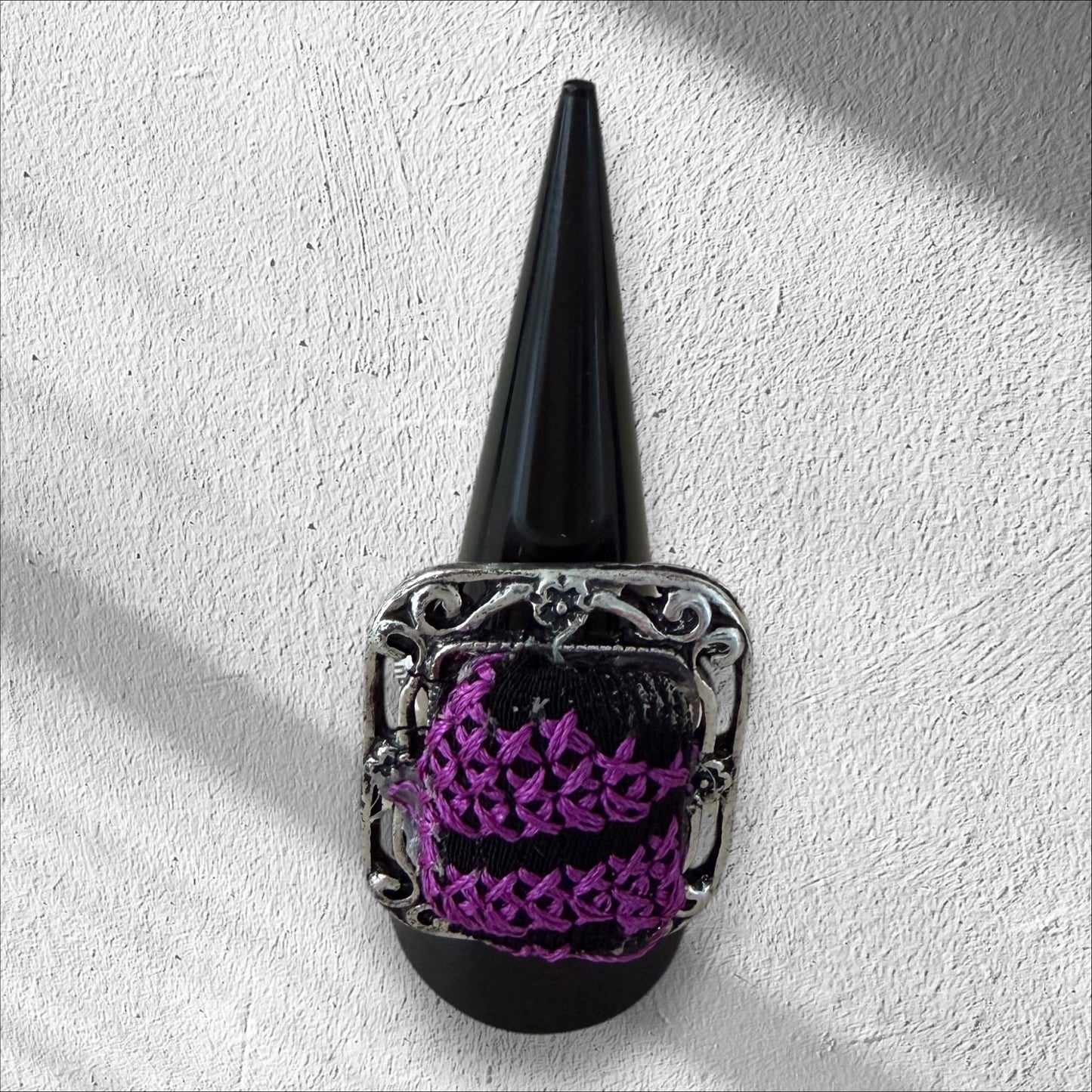 Tatreez stainless steel ring