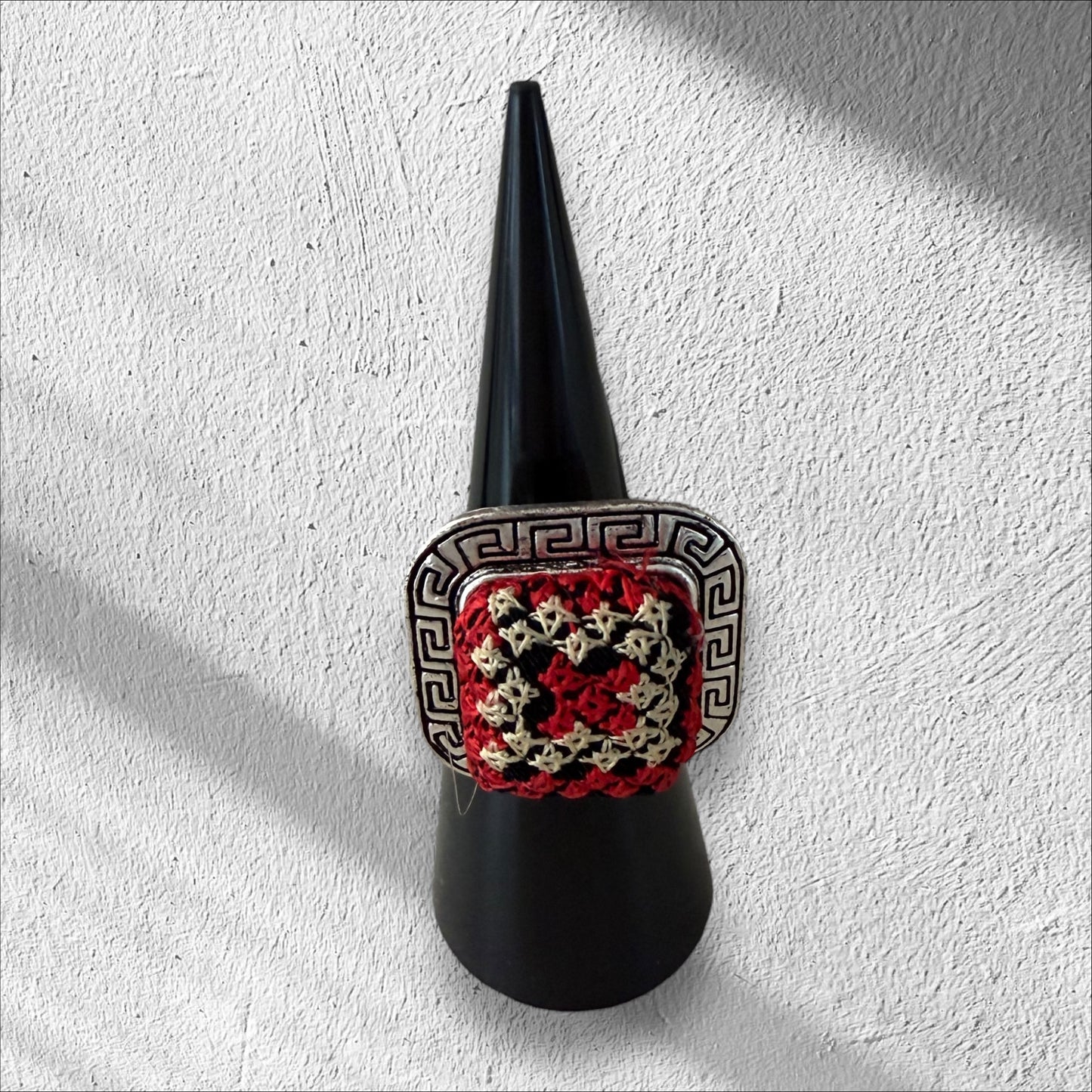 Tatreez stainless steel ring