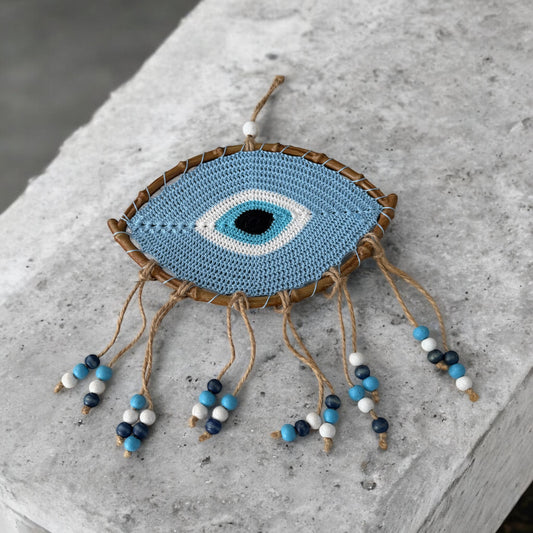 Evil Eye Wall Hanging with beads