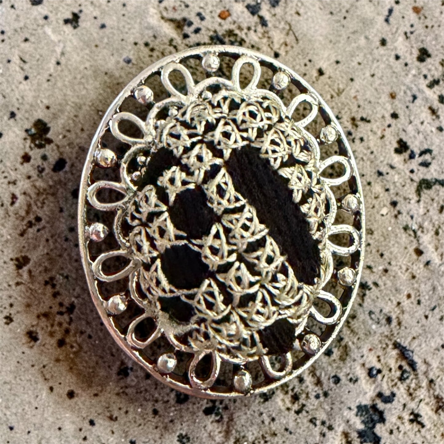Tatreez stainless steel ring