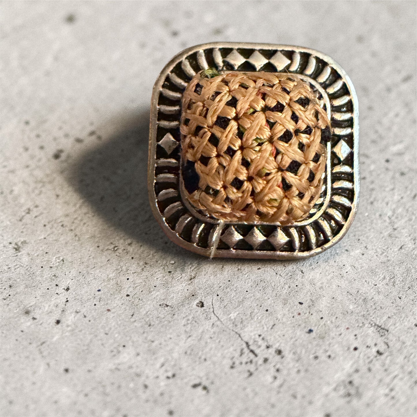 Tatreez stainless steel ring