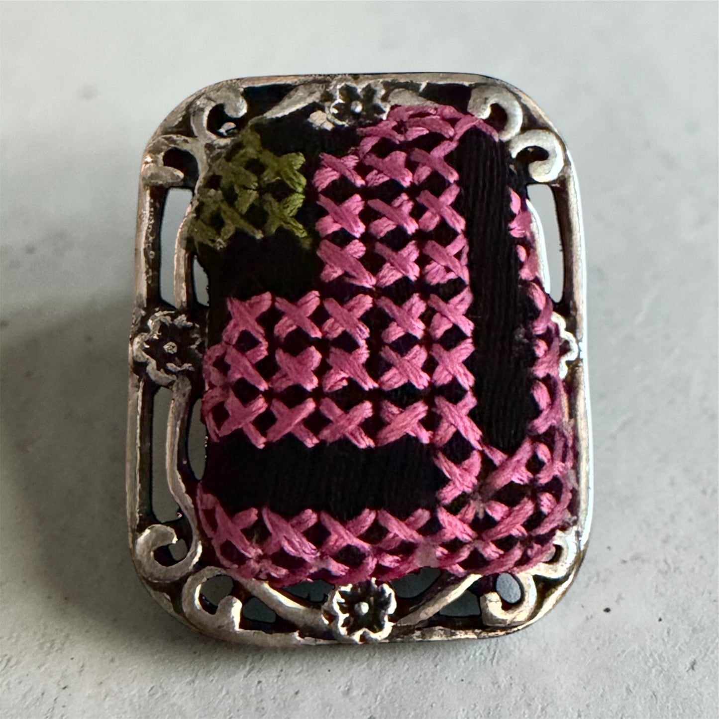 Tatreez stainless steel ring