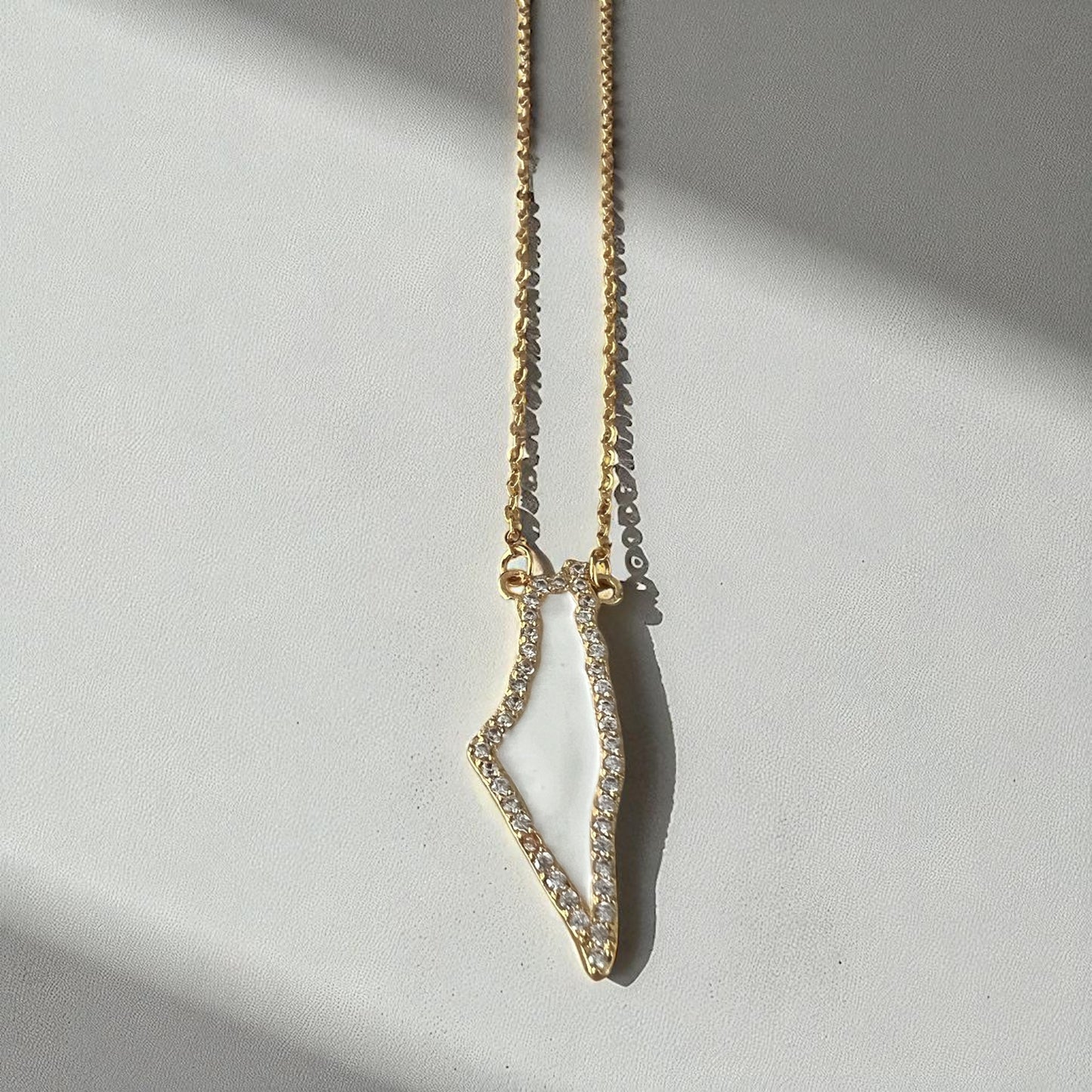 Palestine Map Necklace