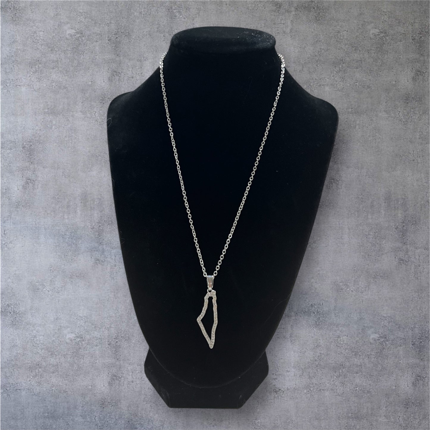 Palestine Map Necklace