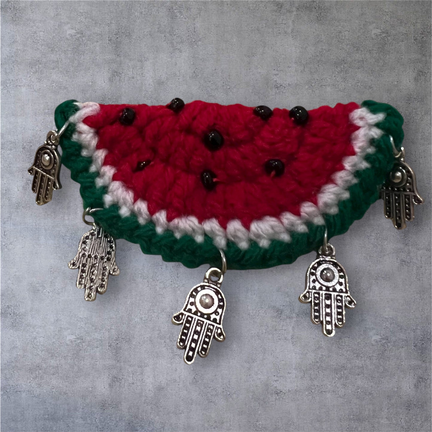 Watermelon Crochet Pin
