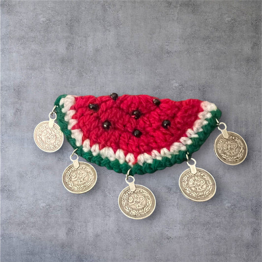 Watermelon Crochet Pin