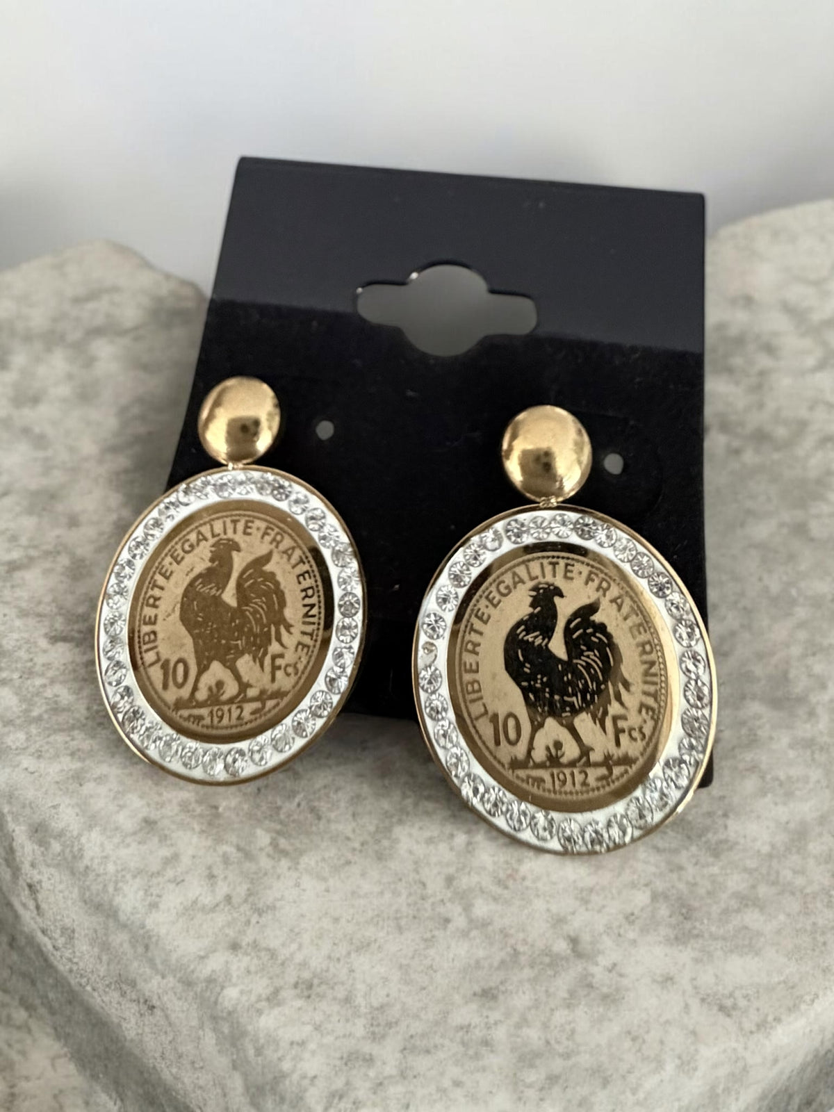 French Coin Earring