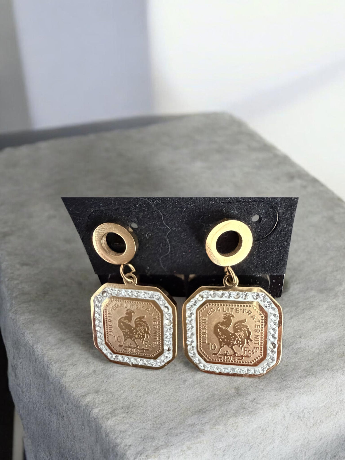French Coin Earring