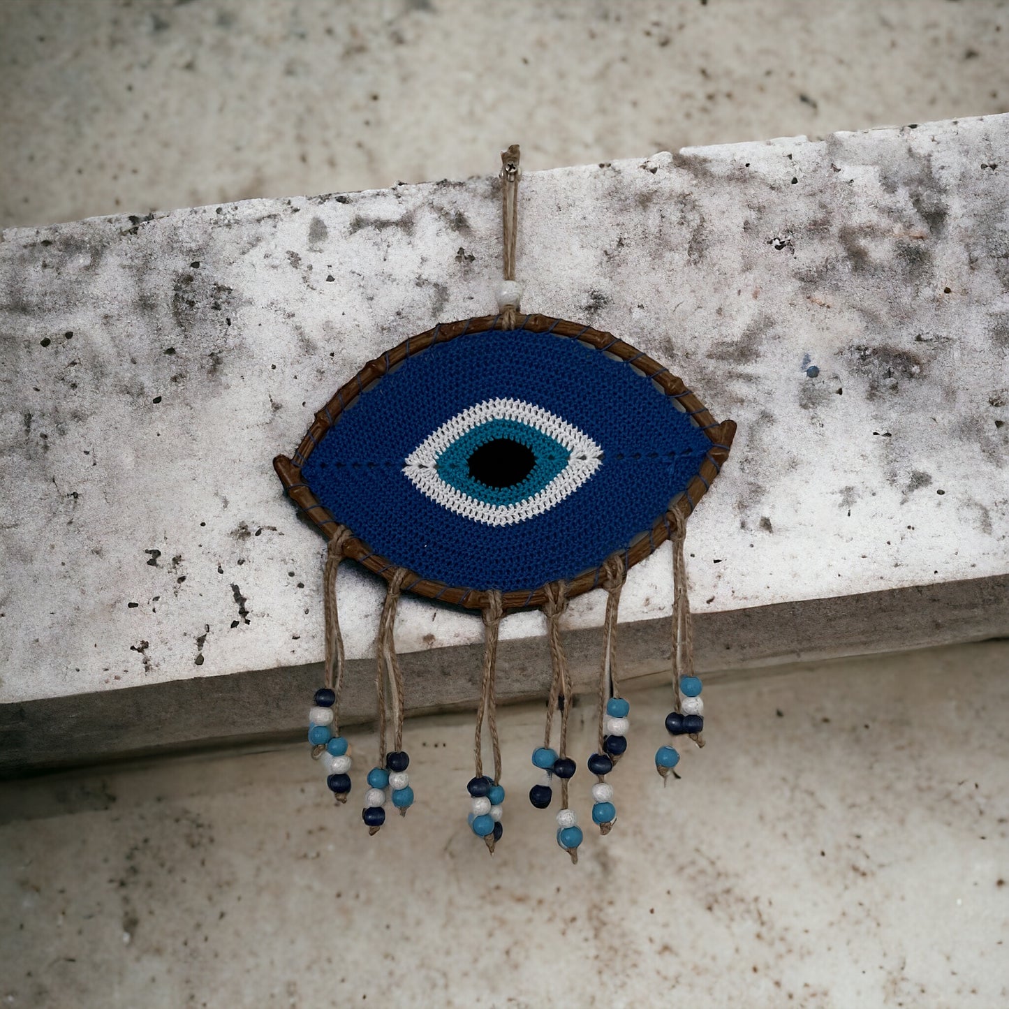 Evil Eye Wall Hanging with beads